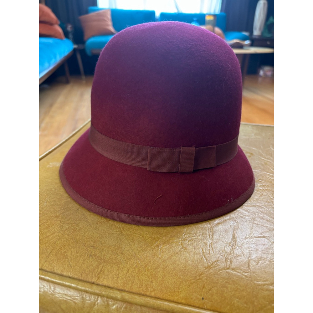 Women's Toucan Collection Burgundy & Brown Cloche Hat One Size